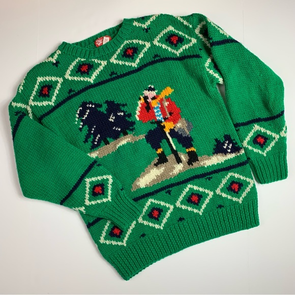 Vintage Duck Hunt Winter Knit Sweater - Picture 1 of 2